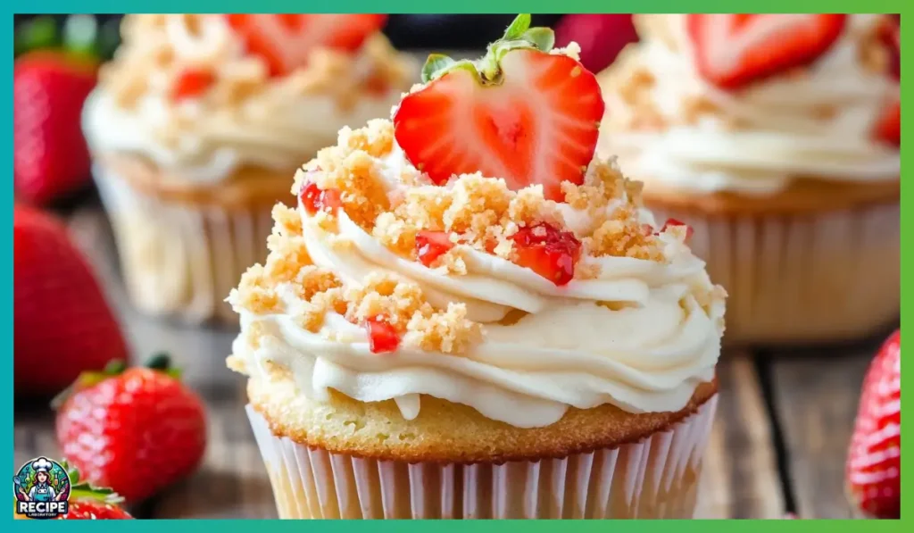 Strawberry Crunch Cupcakes