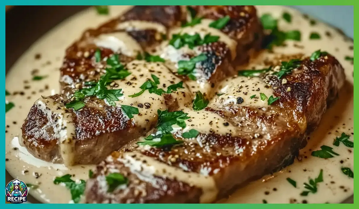 Juicy Steak with Garlic Sauce