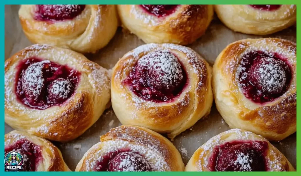 Norwegian Raspberry Custard Buns