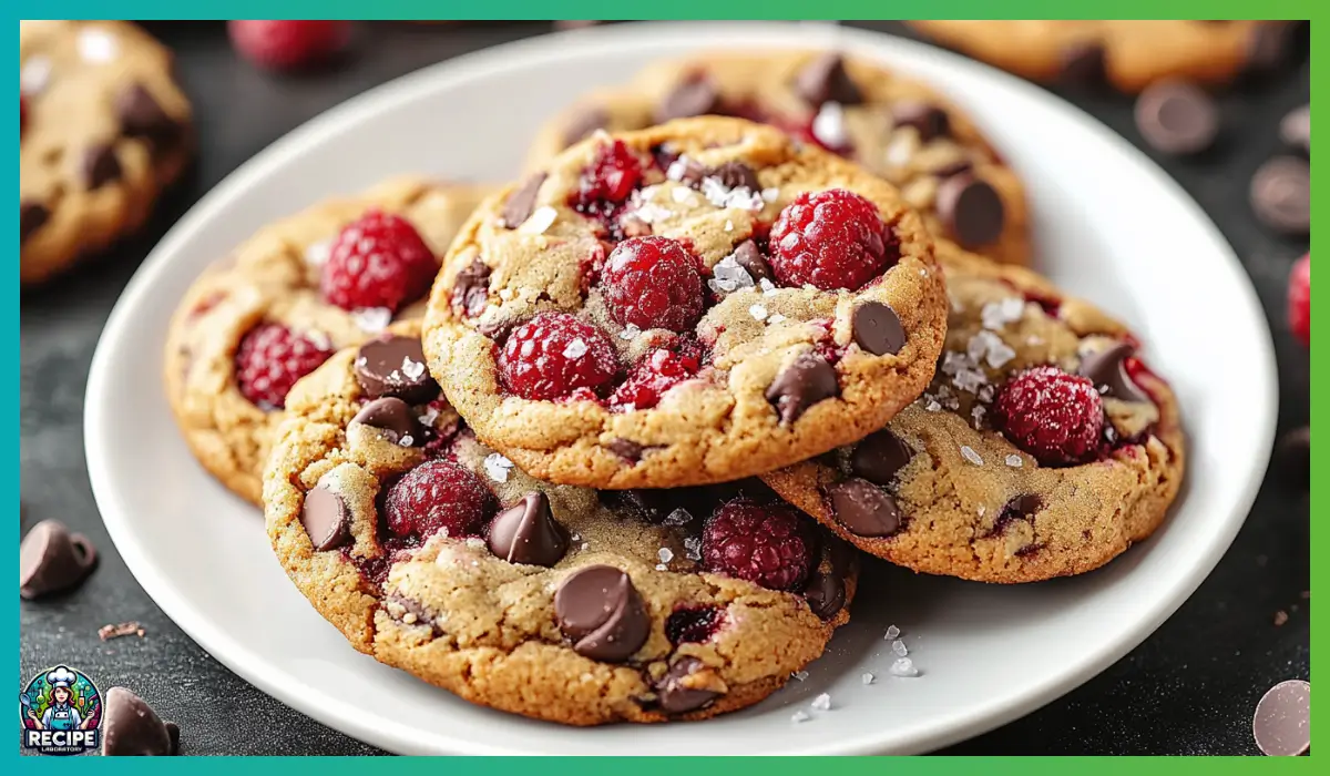 Raspberry chocolate chip cookies