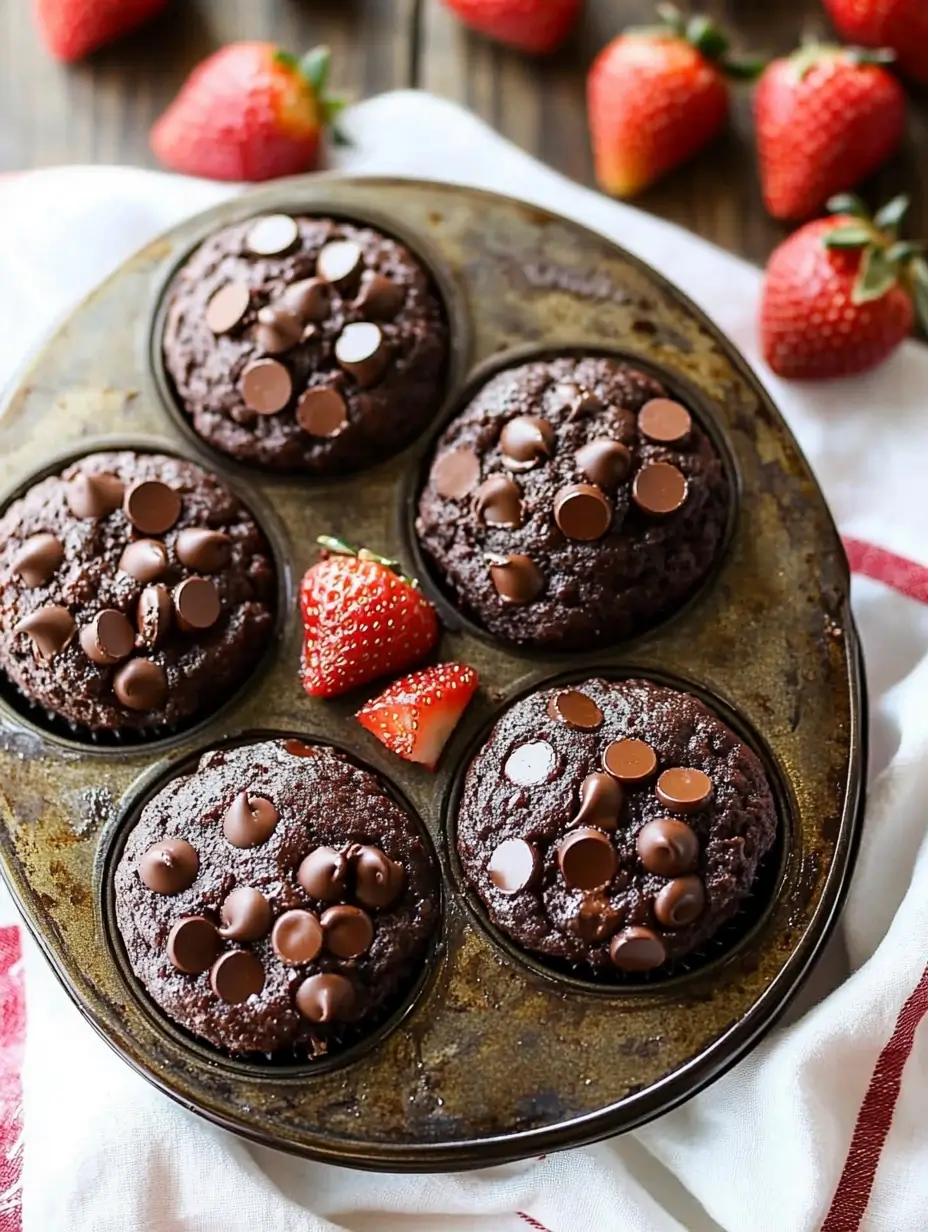 Chocolate Covered Strawberry Muffins