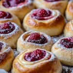Norwegian Raspberry Custard Buns