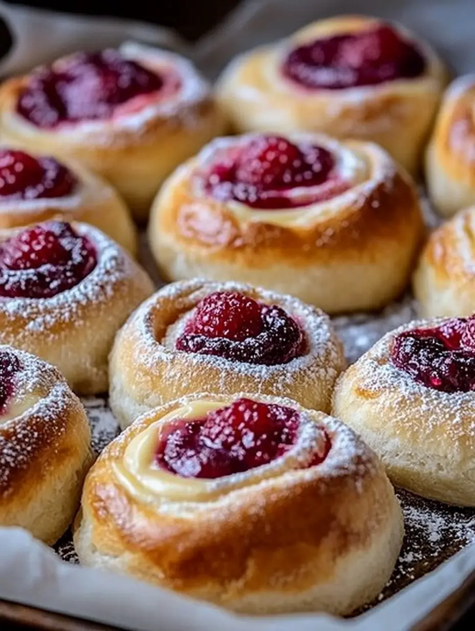 Norwegian Raspberry Custard Buns