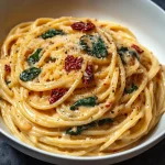 Spaghetti with spinach