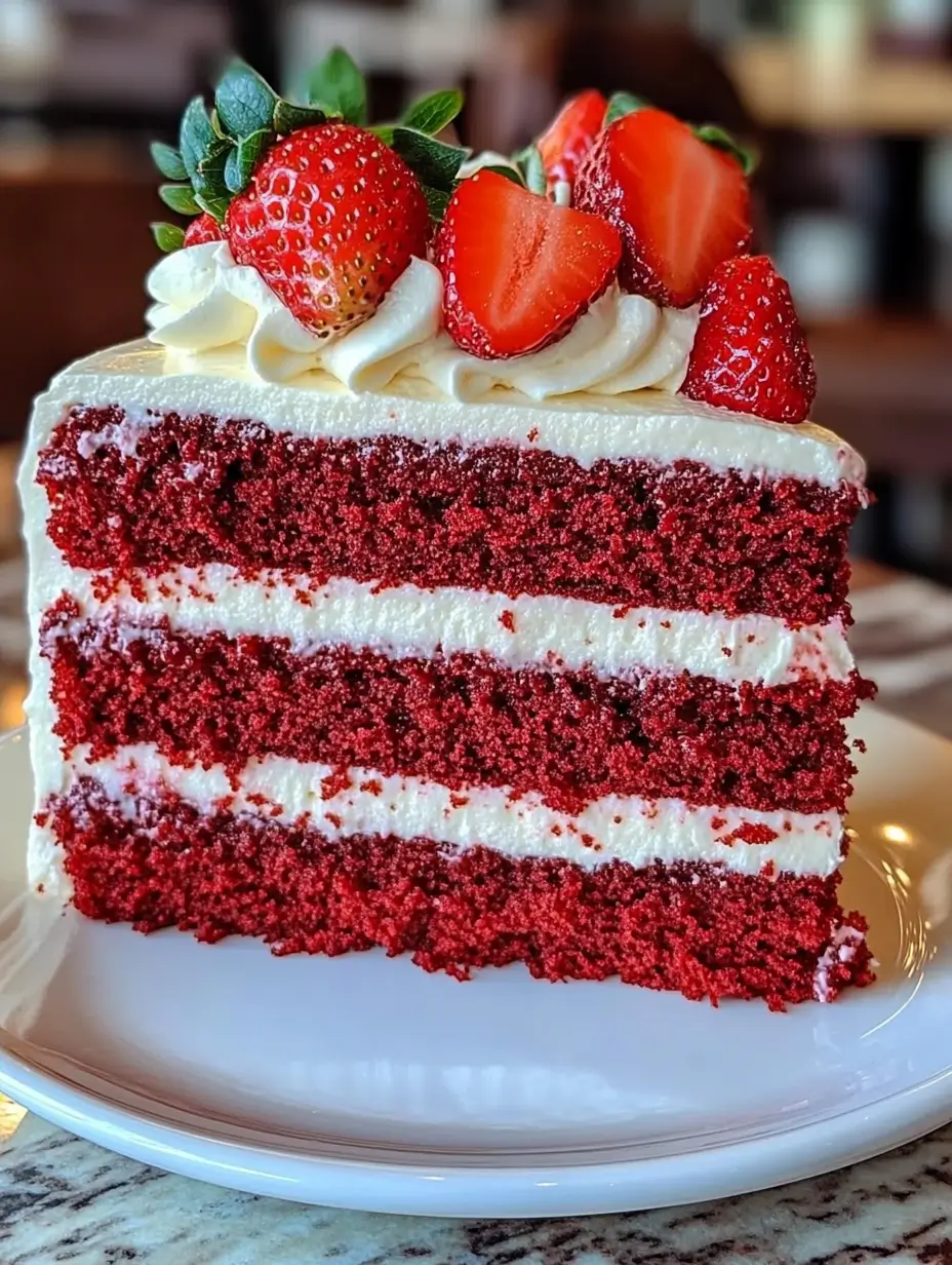 Strawberry Cream Cheese Red Velvet Cake