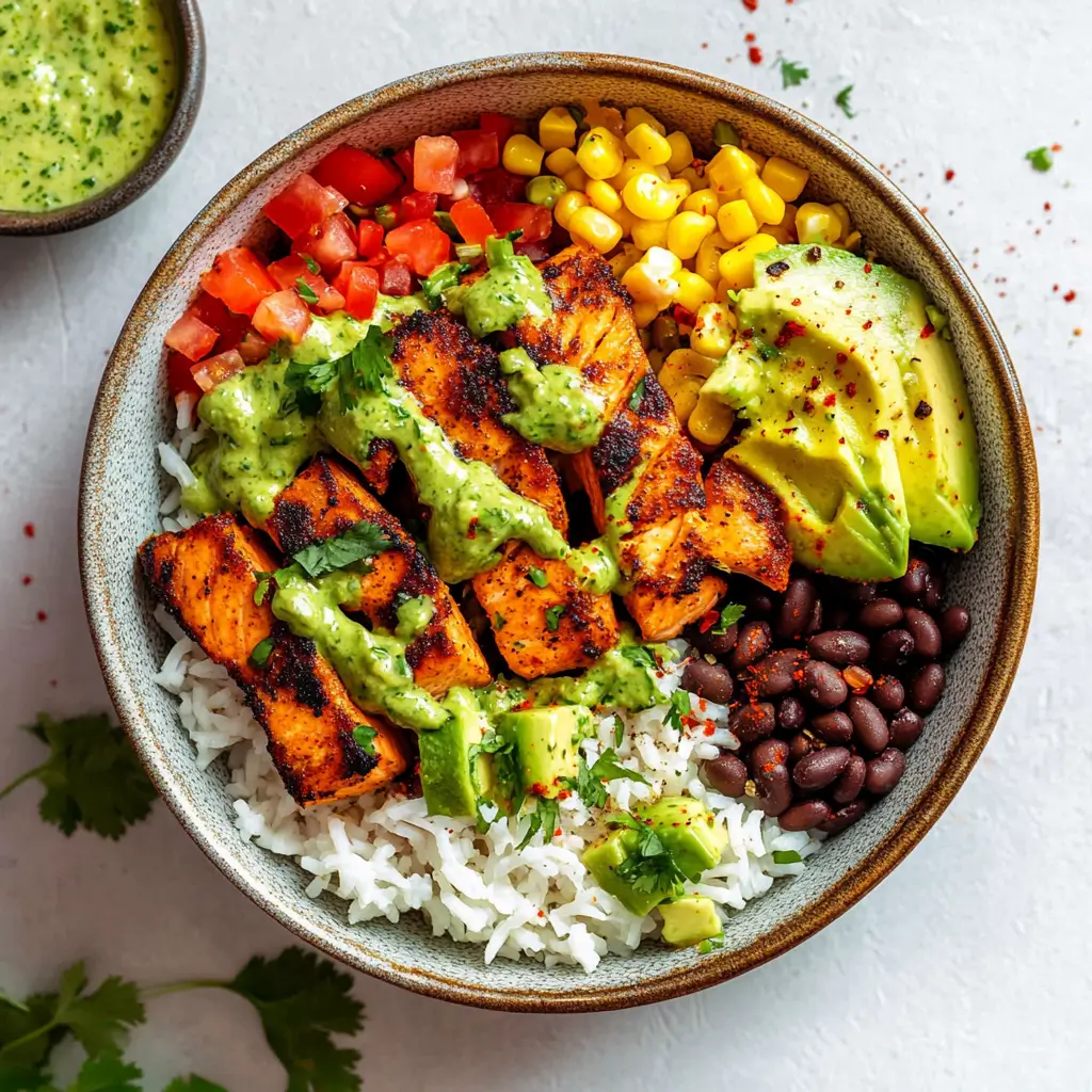 Salmon Burrito Bowls