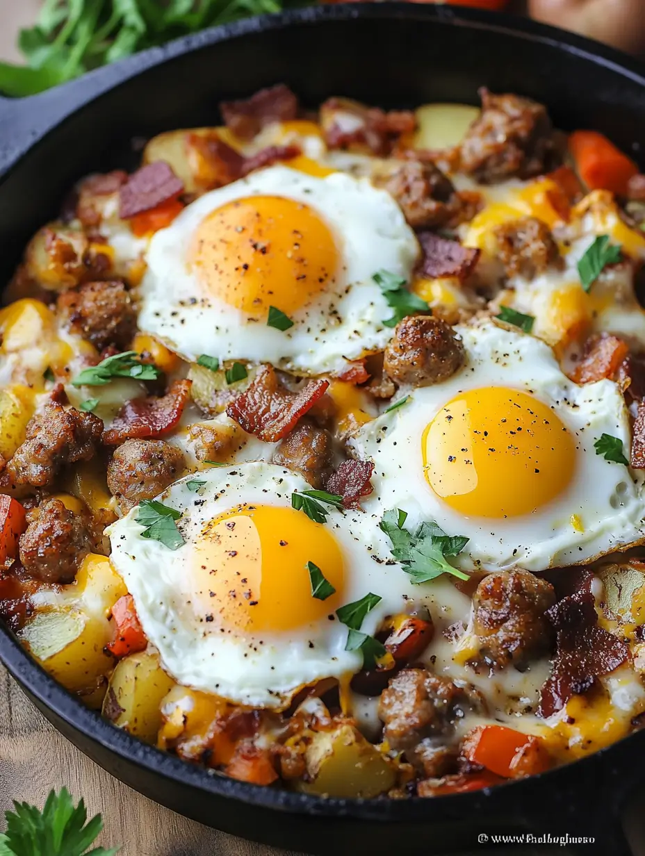 Simple Loaded Breakfast Skillet