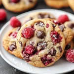 Raspberry chocolate chip cookies