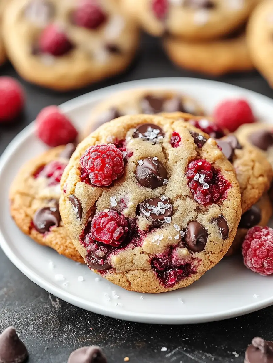 Raspberry chocolate chip cookies