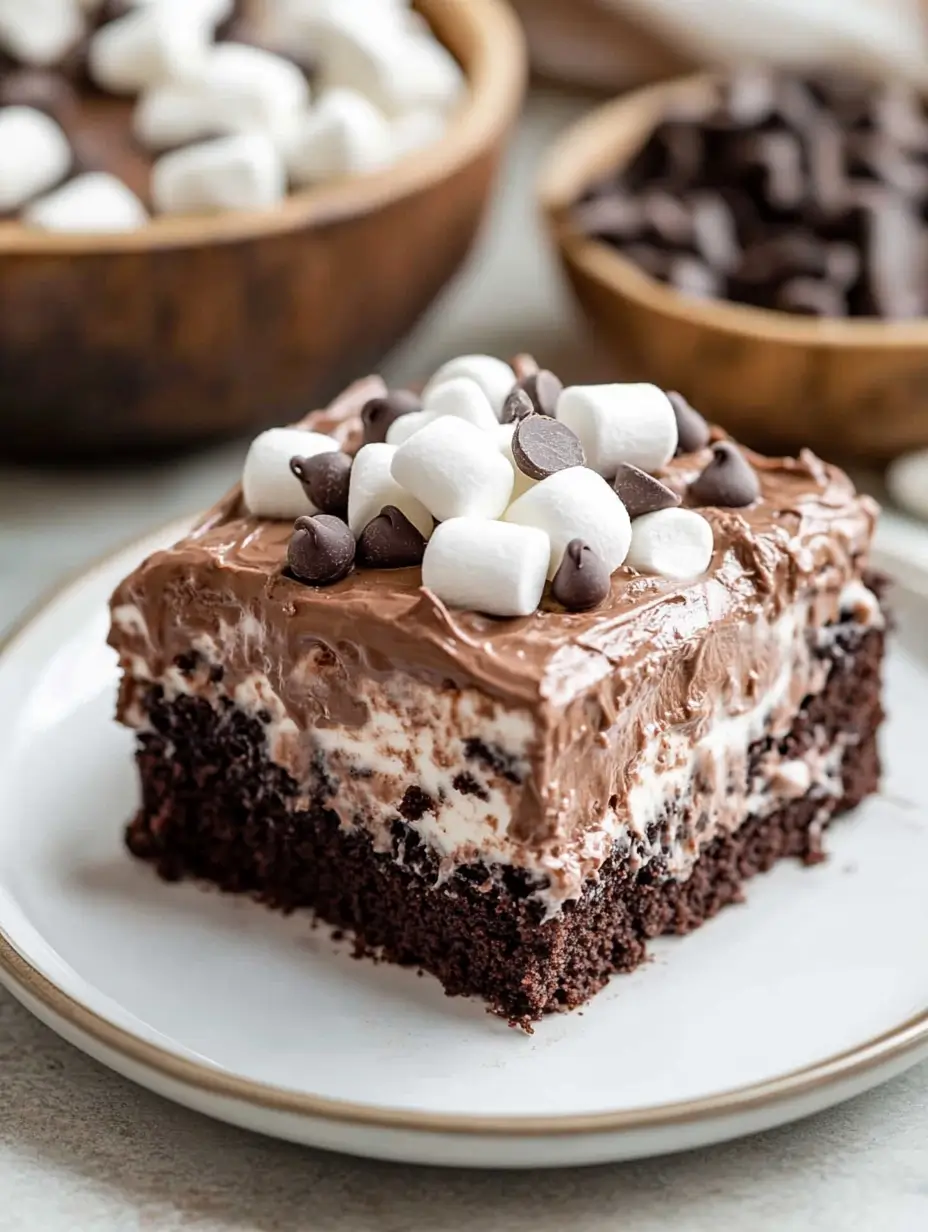 Hot Cocoa Poke Cake