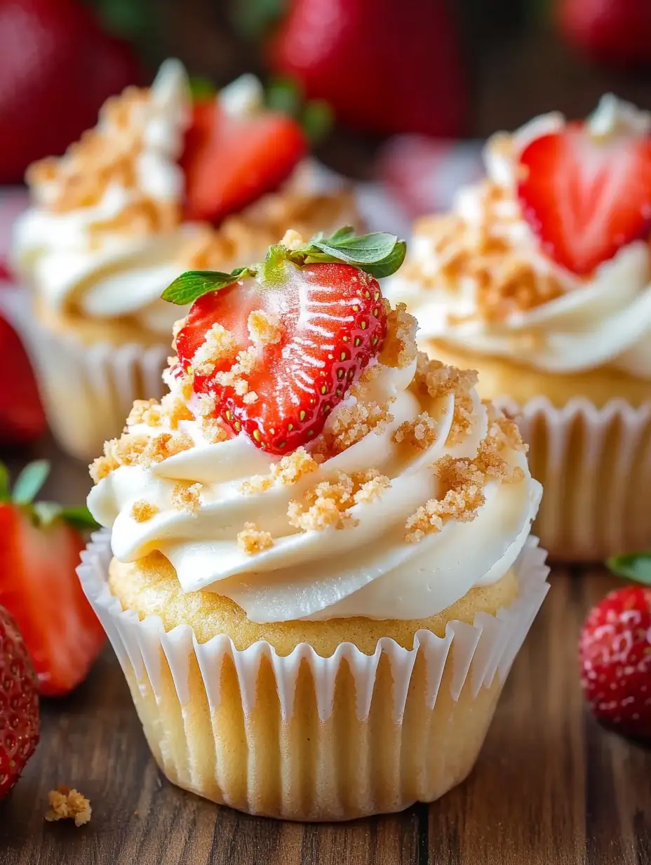 Strawberry Crunch Cupcakes