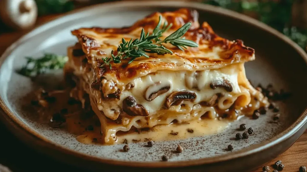 Mushroom and Spinach Lasagna