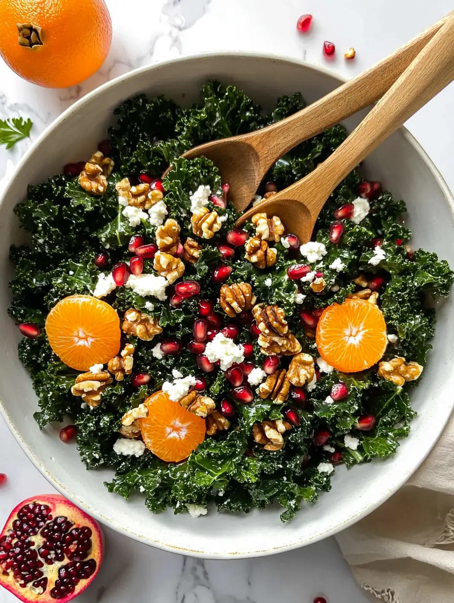 Winter Kale Pomegranate Salad