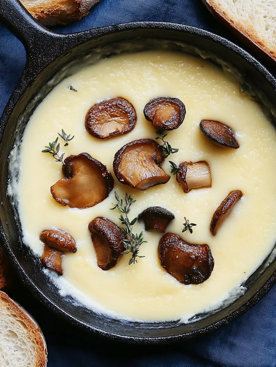  Mushroom and Gouda Fondue