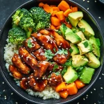 Sticky Chicken Rice Bowls