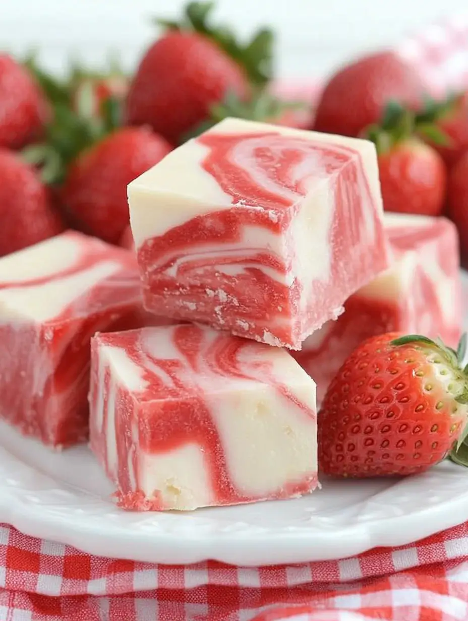 Strawberry Swirl Fudge