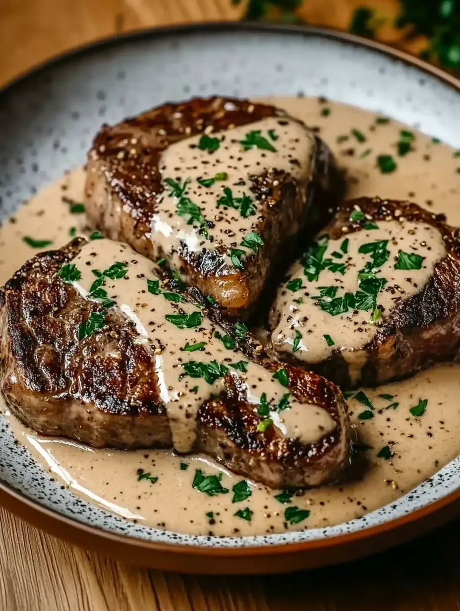 Juicy Steak with Garlic Sauce