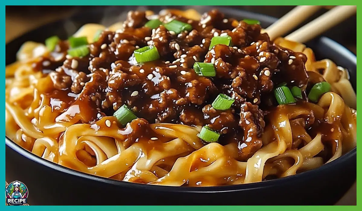 Mongolian Ground Beef Noodles