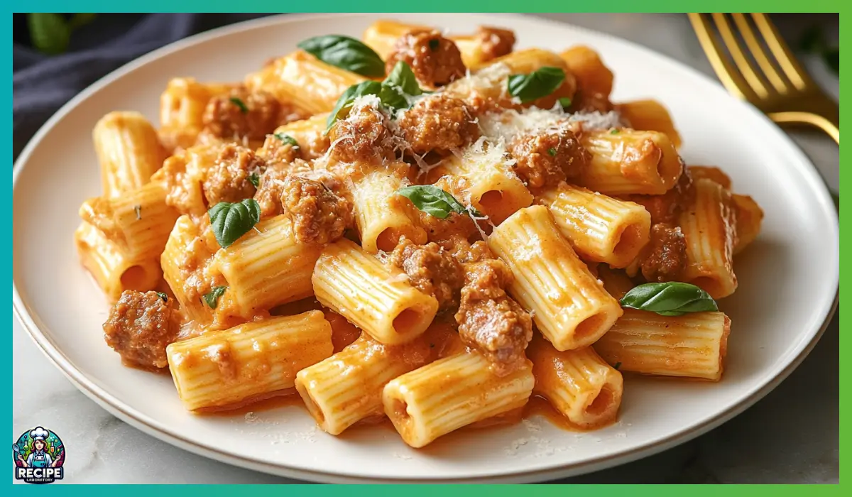 Creamy Sausage Rigatoni