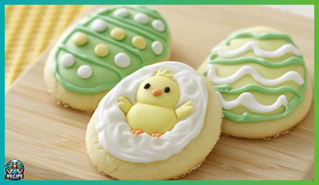 Frosted Easter Egg Cookies