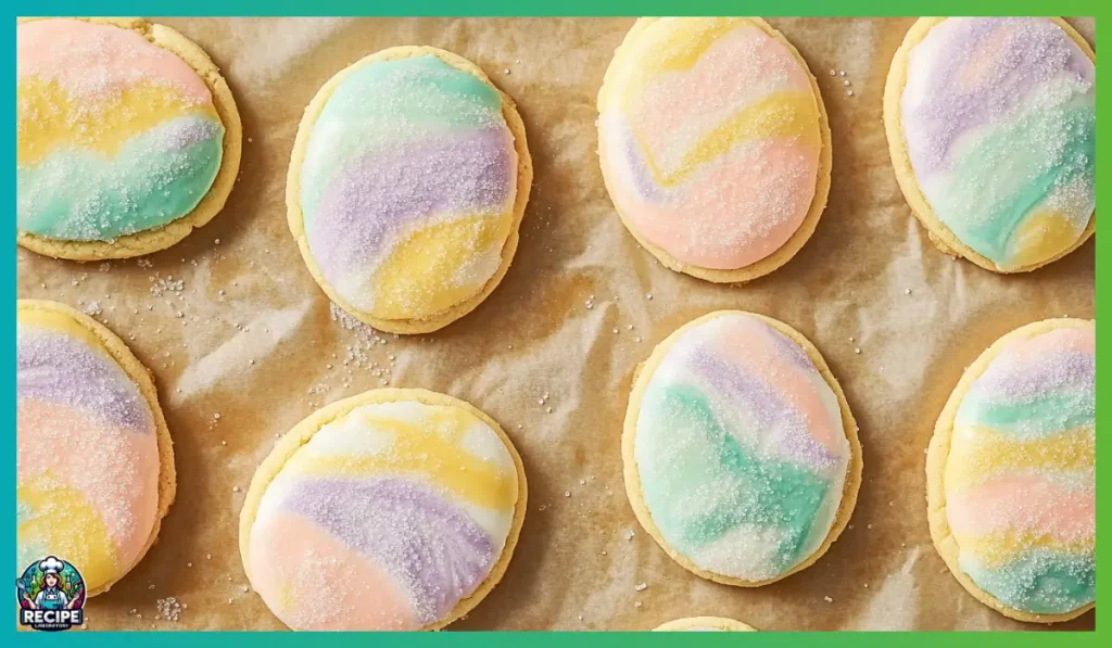 Marbled Easter Egg Cookies