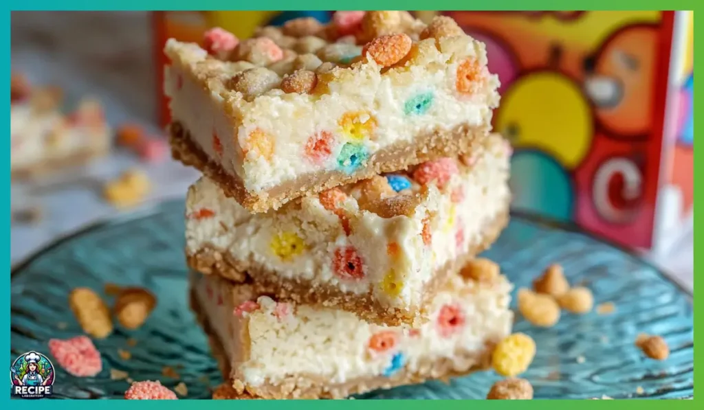 Fruity Pebbles Cheesecake Bars