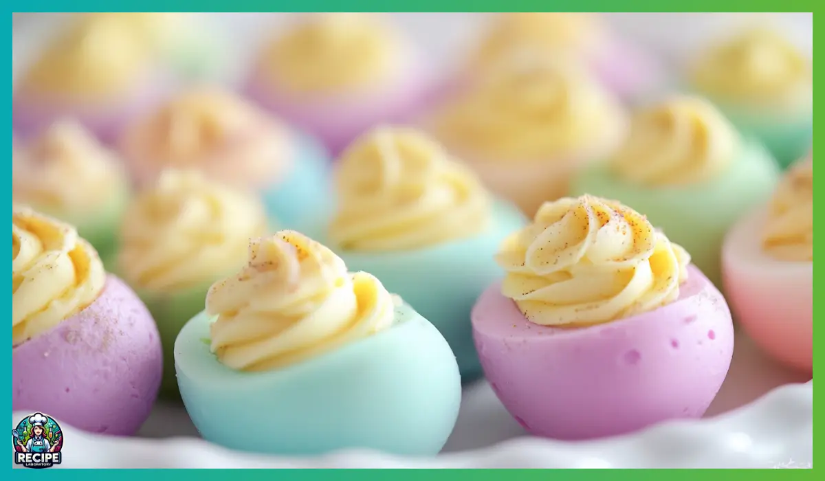 Colorful deviled eggs