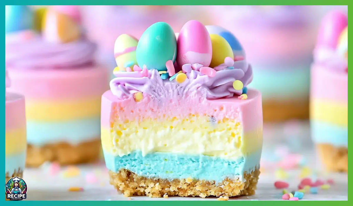 Easter No-Bake Mini Cheesecakes