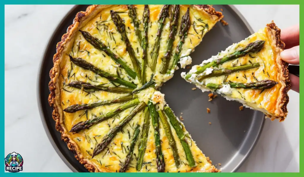 Asparagus goat cheese quiche