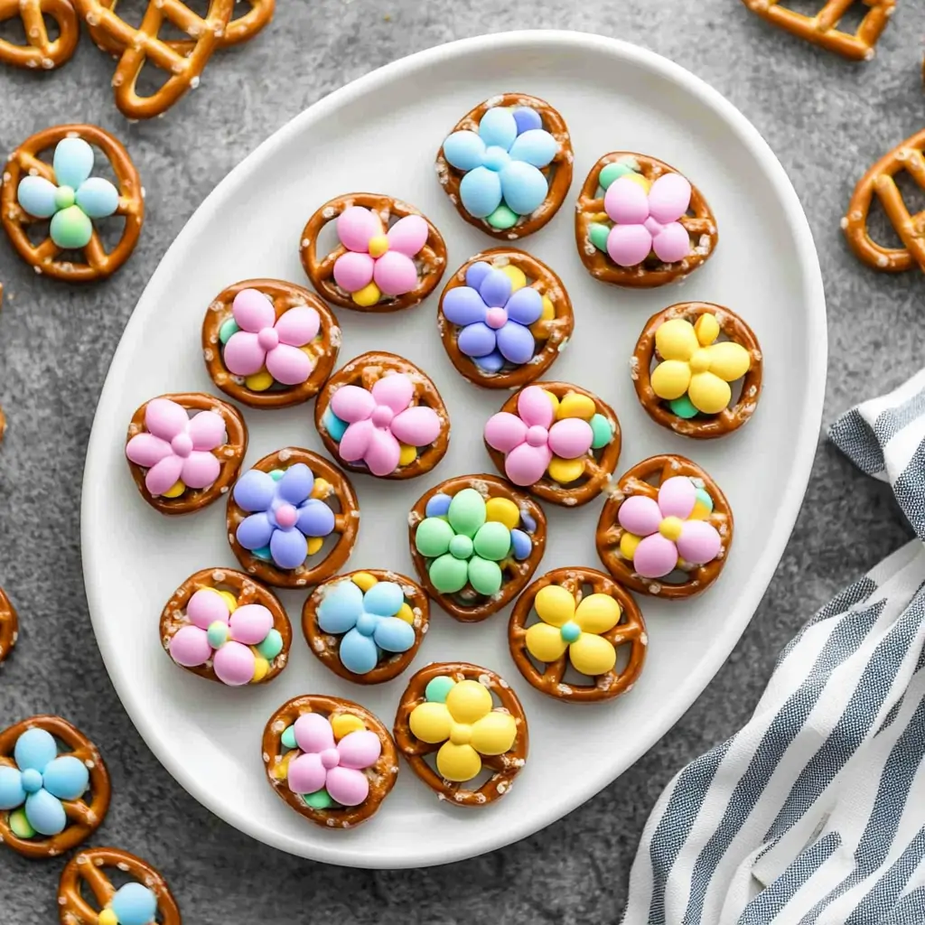 Easter Pretzel Flower Bites