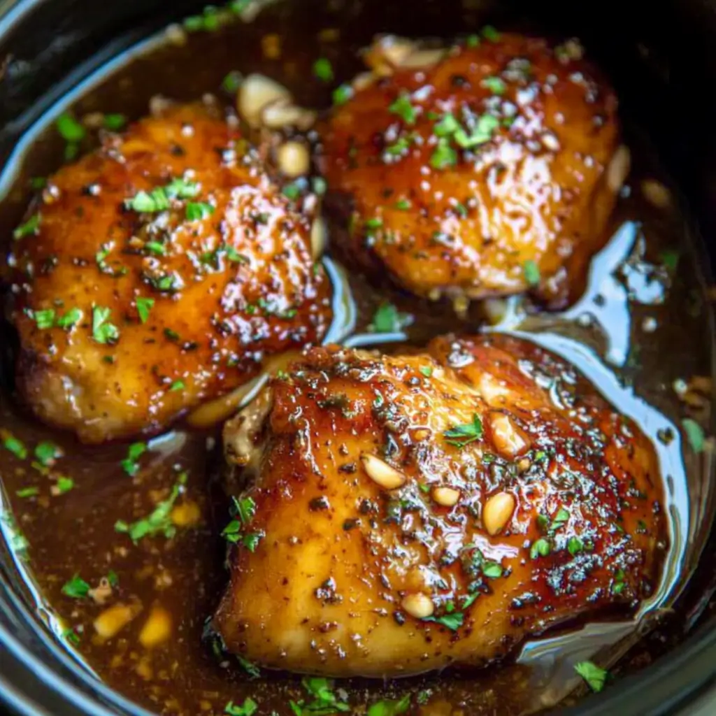 Slow Cooker Garlic Chicken