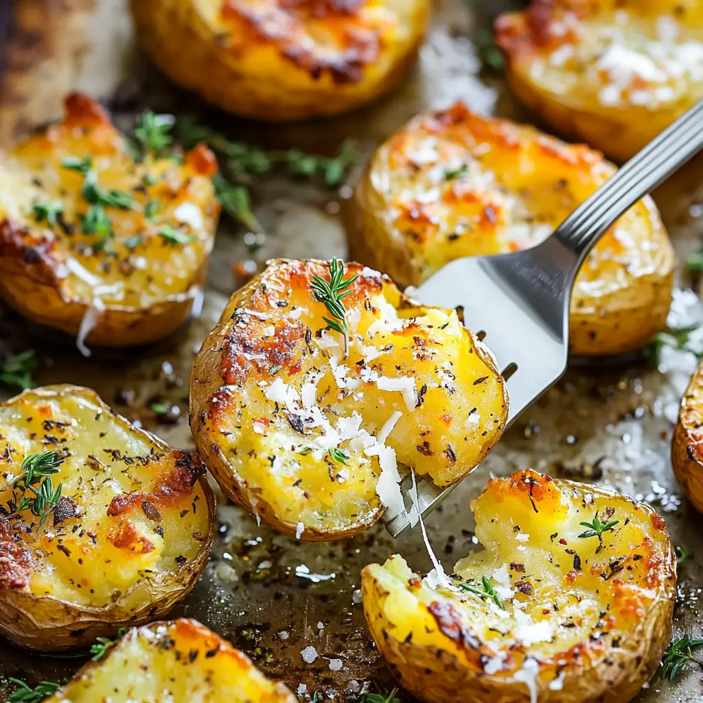 Crispy smashed potatoes