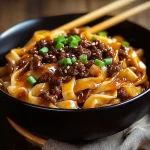 Mongolian Ground Beef Noodles