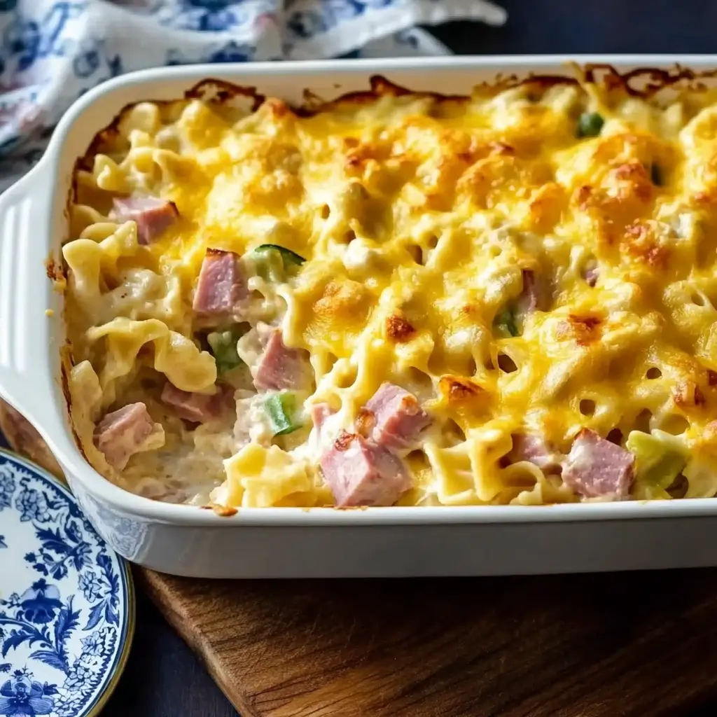 Creamy Ham and Swiss Casserole