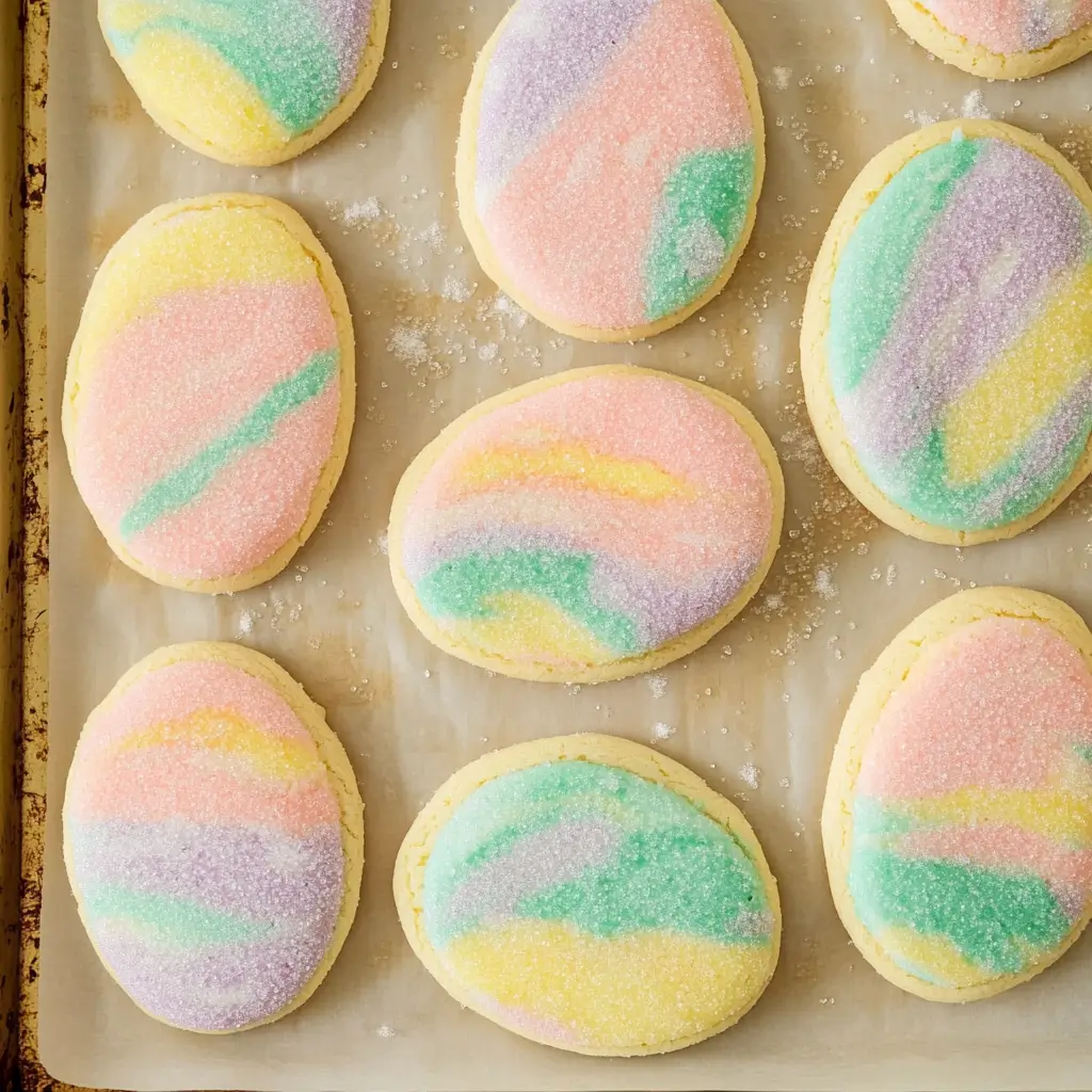 Marbled Easter Egg Cookies