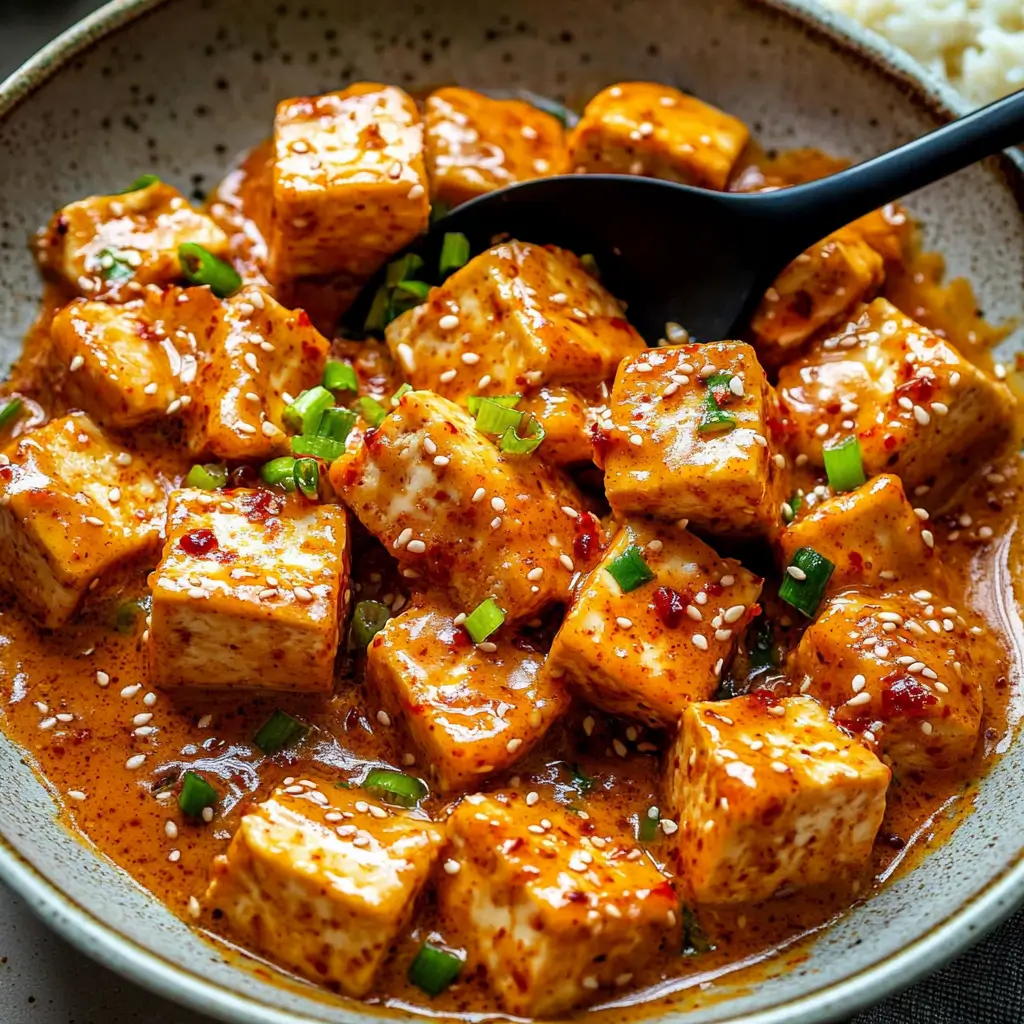 Spicy tofu coconut sauce