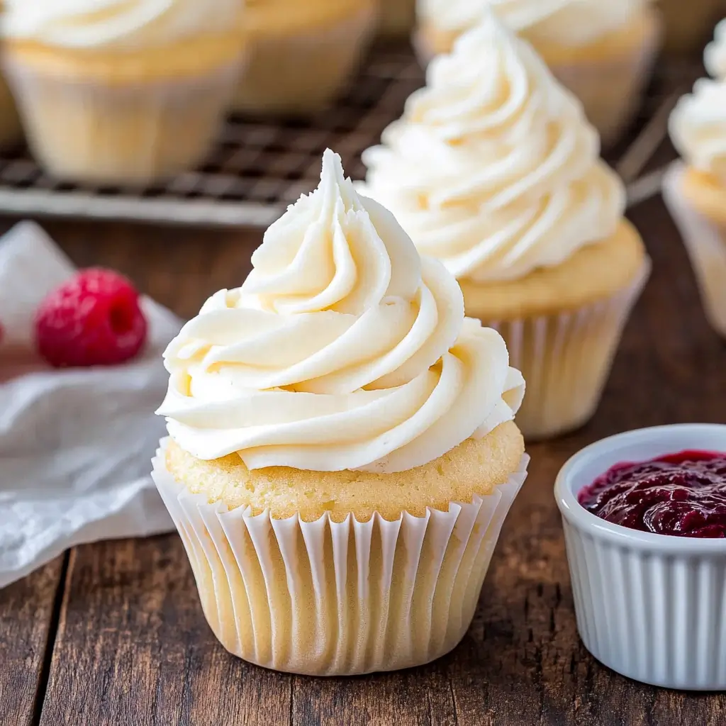 Almond Wedding Cake Cupcakes