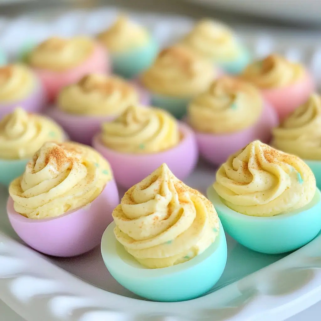 Colorful deviled eggs