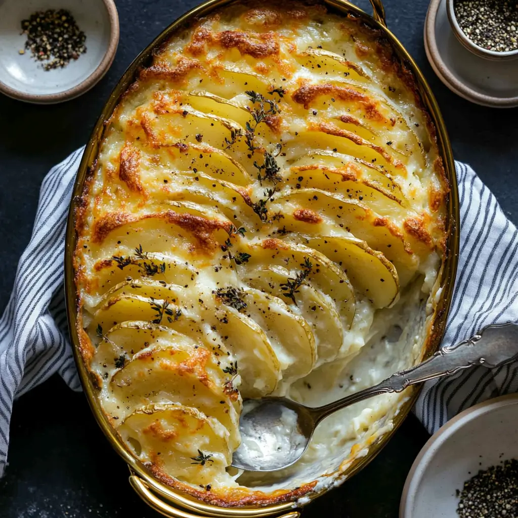 Cheesy Garlic Potatoes Gratin