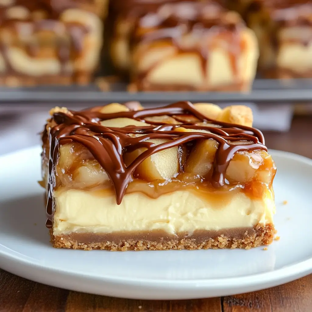 Caramel Apple Cheesecake Bars