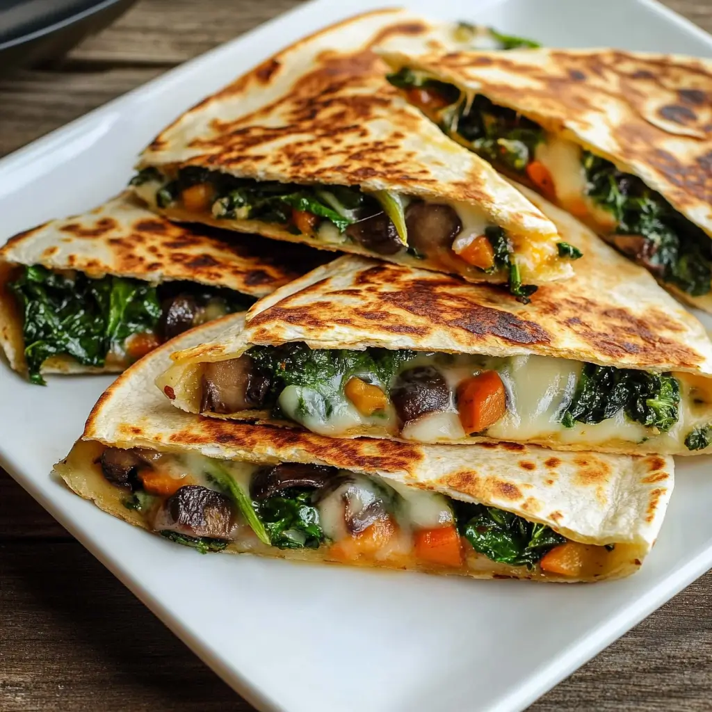 Mushroom and Spinach Quesadillas