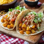 Spicy potato soft tacos