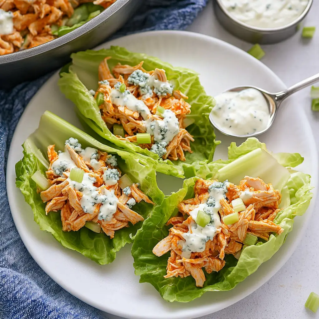 Buffalo Chicken Lettuce Wraps