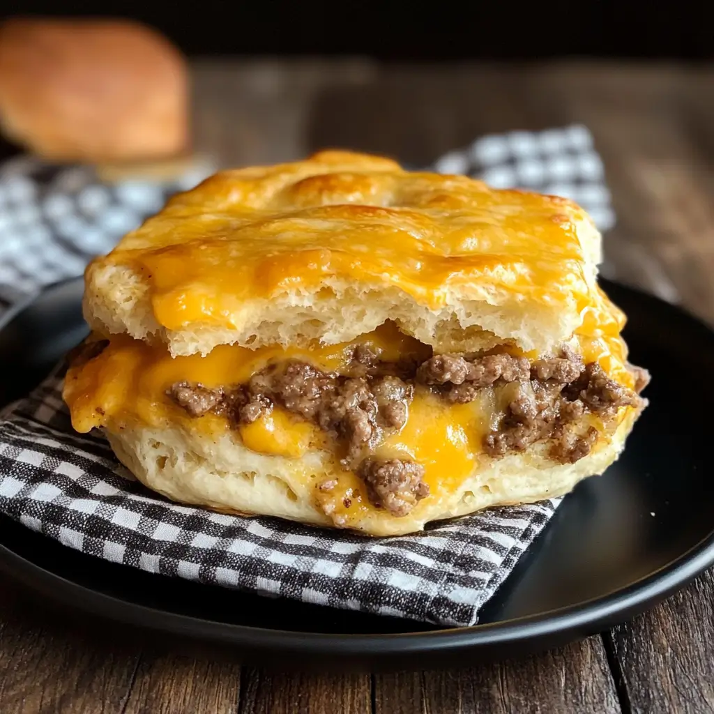 Cheeseburger Biscuit Bombs