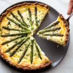 Asparagus goat cheese quiche