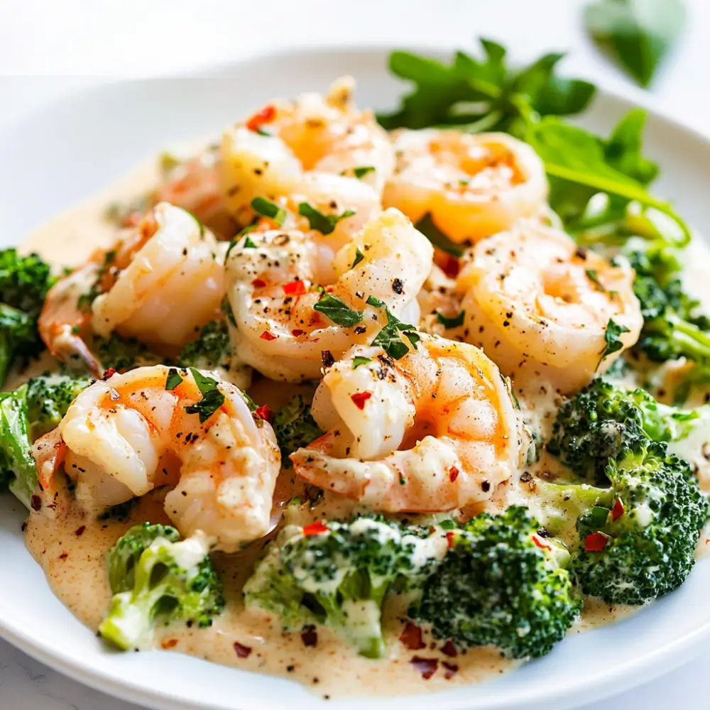 Creamy garlic shrimp