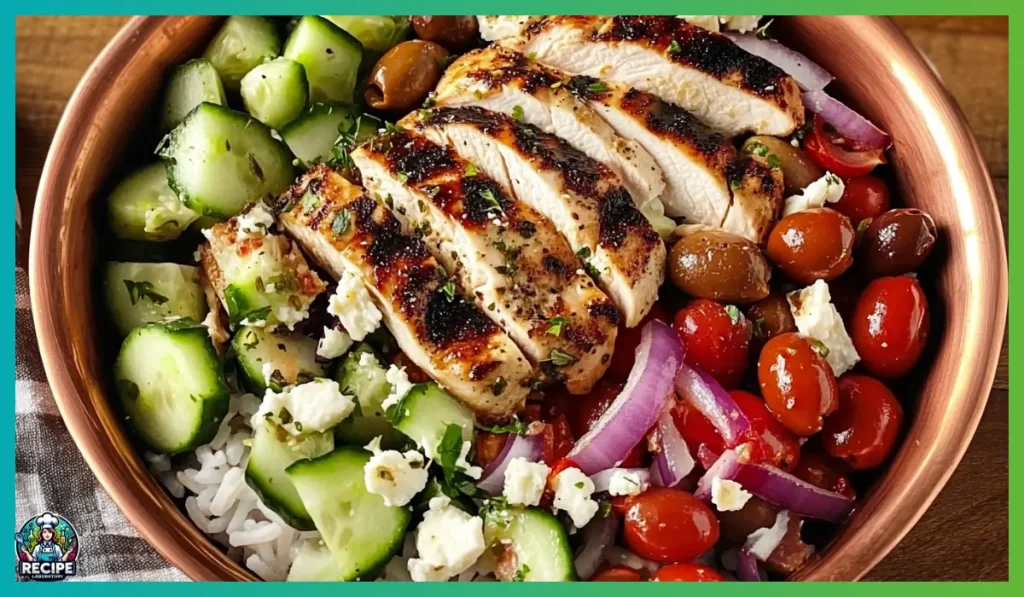 Greek chicken bowls