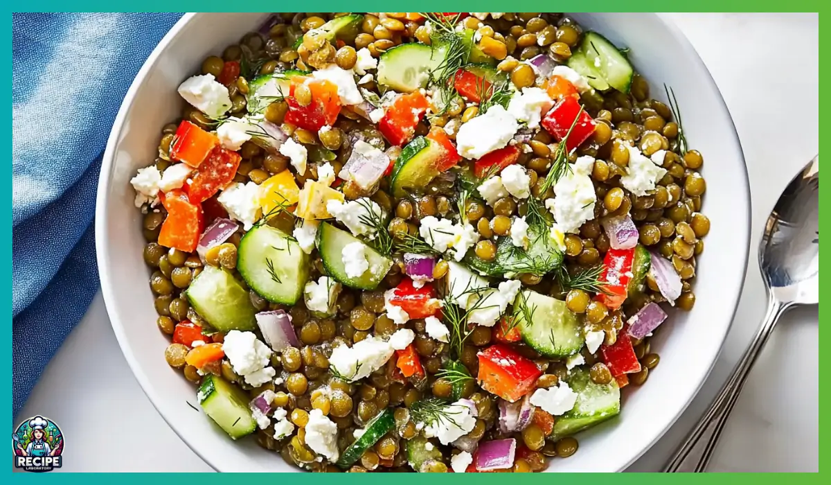 Healthy Mediterranean Lentil Salad