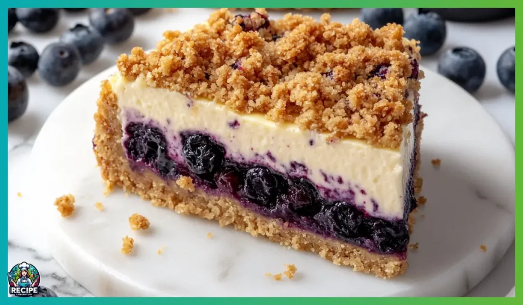 blueberry crumble cheesecake