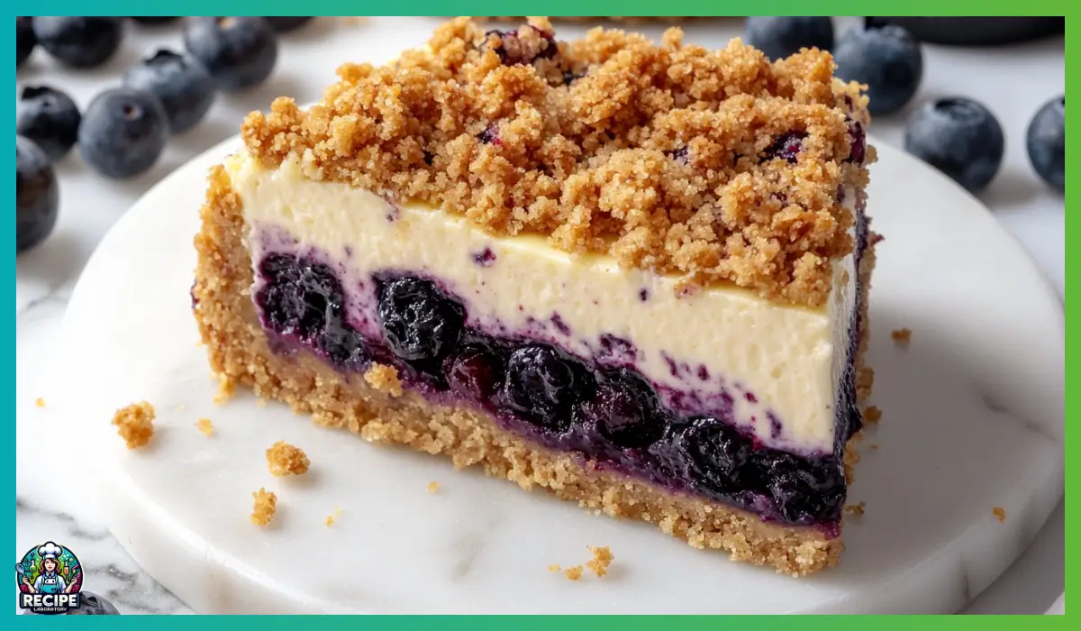 blueberry crumble cheesecake